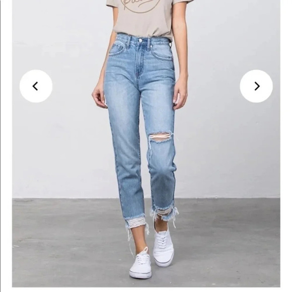 Insane Genes High Waisted Tapered Jeans - Picture 3 of 14